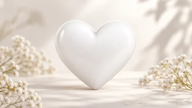 White heart emoji (🤍) representing love, care and affection